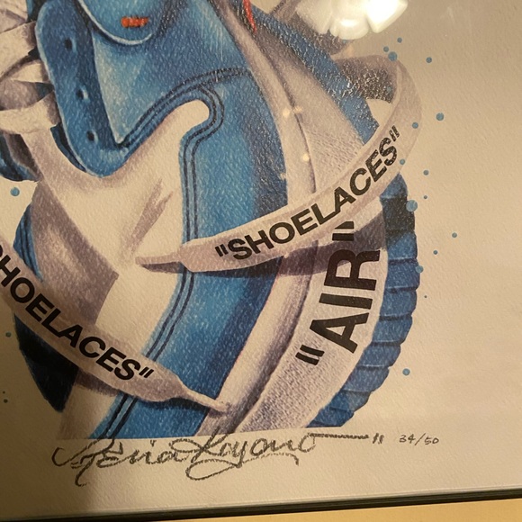 Reina Koyano Jordan 1 OffWhite ltd ed signed print - Picture 2 of 2